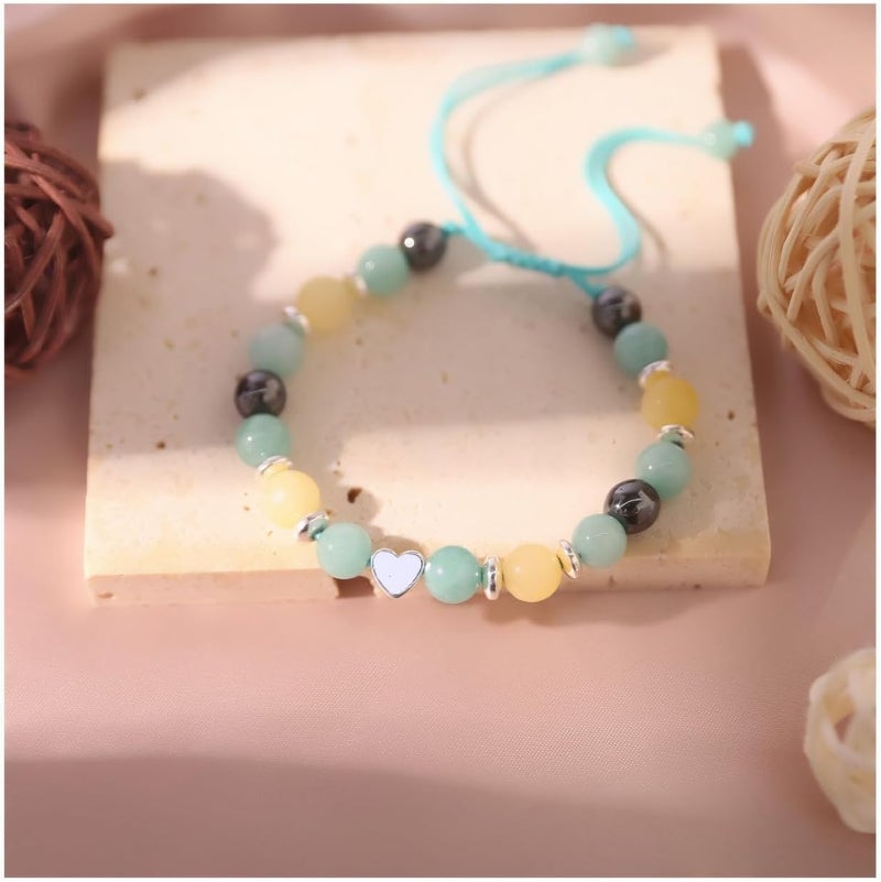 Chuchoter To My Daughter/Granddaughter/Niece Bracelet,Sweet Heart Natural Stone Beaded Bracelet For girl,Birthday Christmas Valentines Graduation Gifts for girl - Image 3